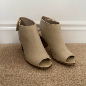 Call It Spring Cream Open Toe Heels